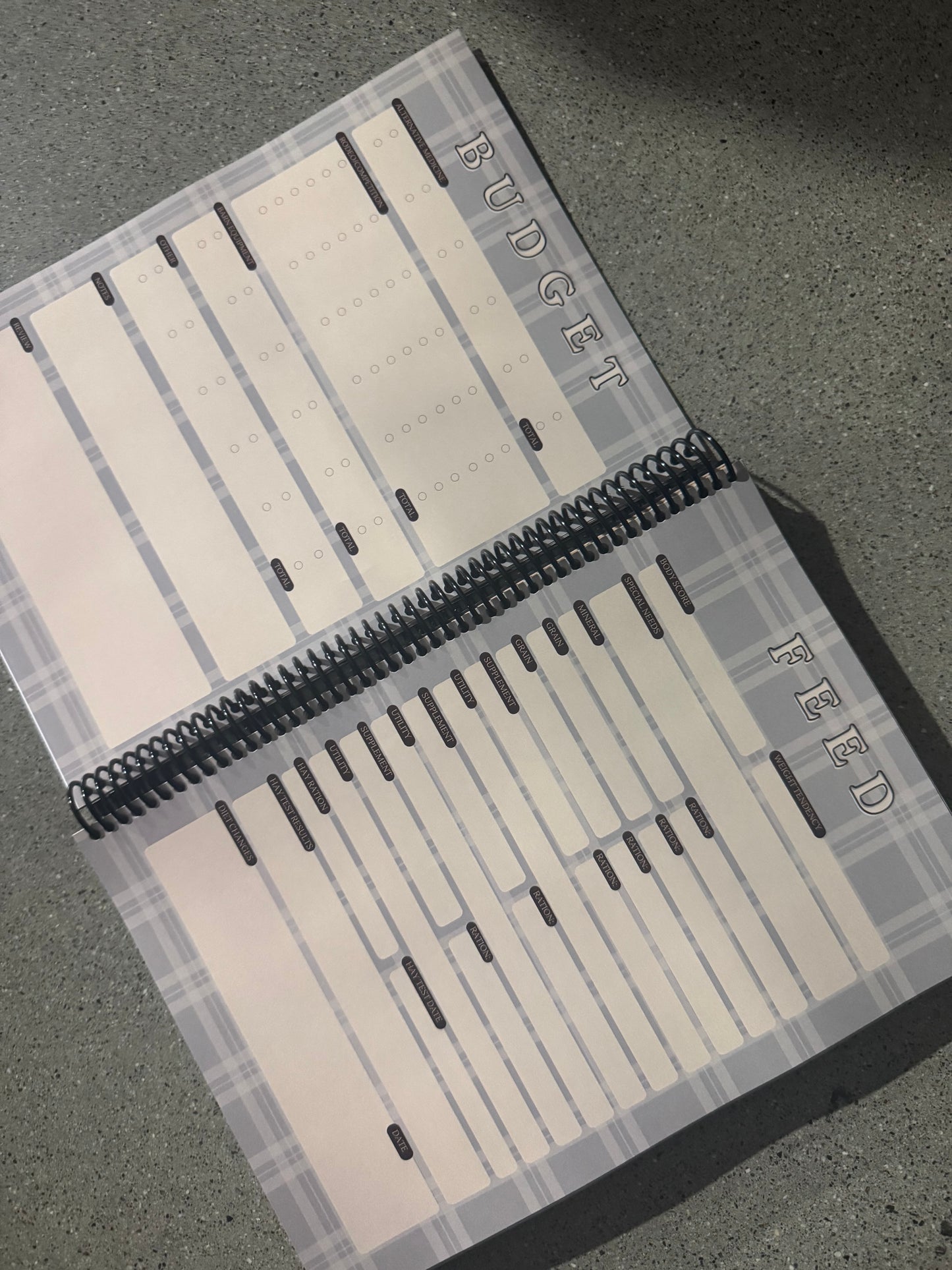 Horse training journal