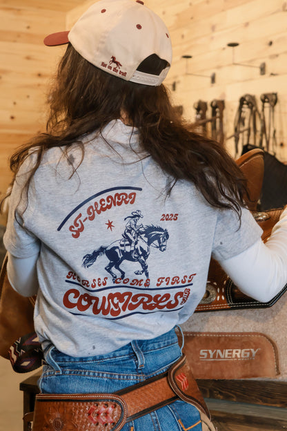 Horses come first T-shirt - Grey