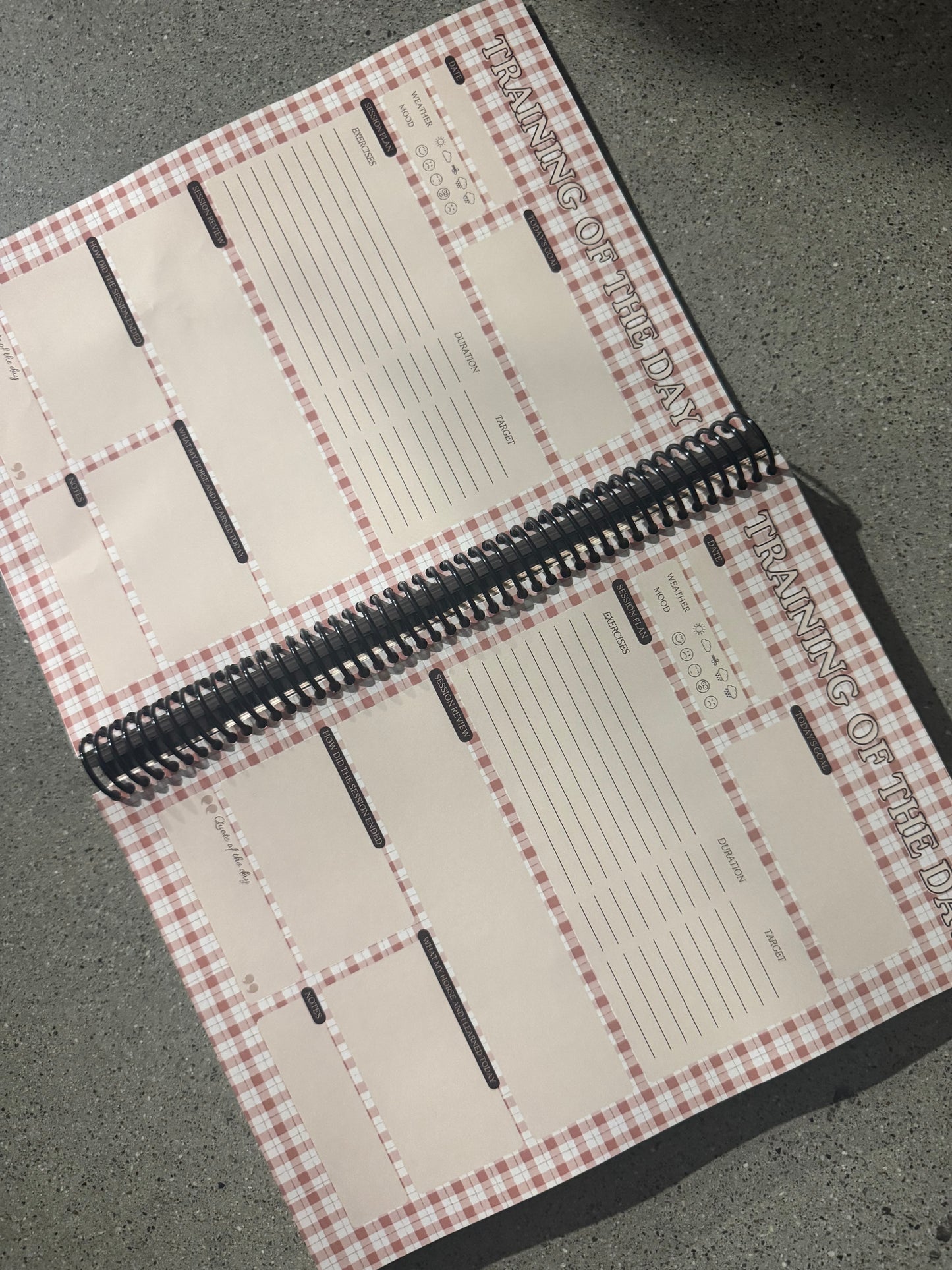 Horse training journal