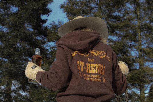 Sweat à capuche '' coming soon'' brun 