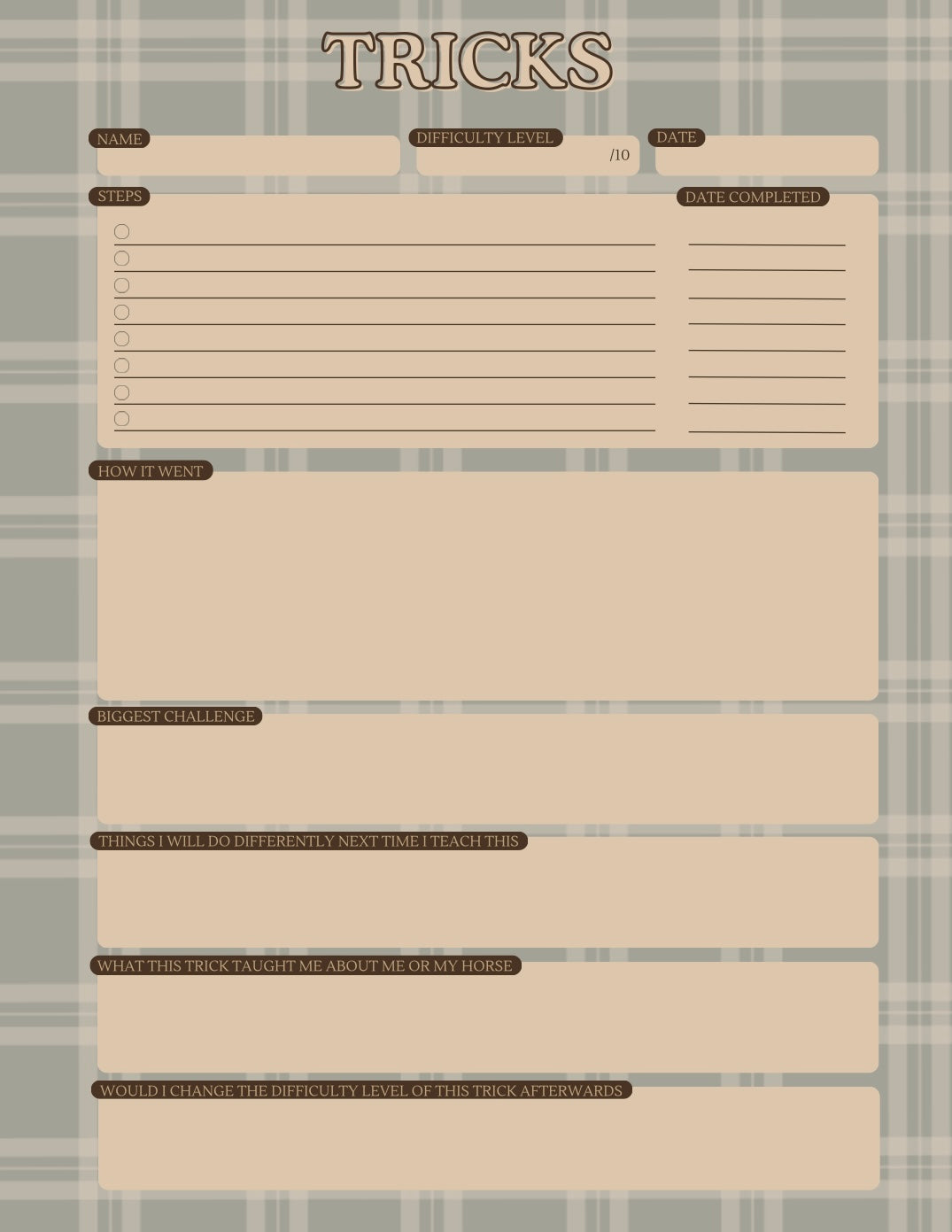 Horse training journal - Ebook