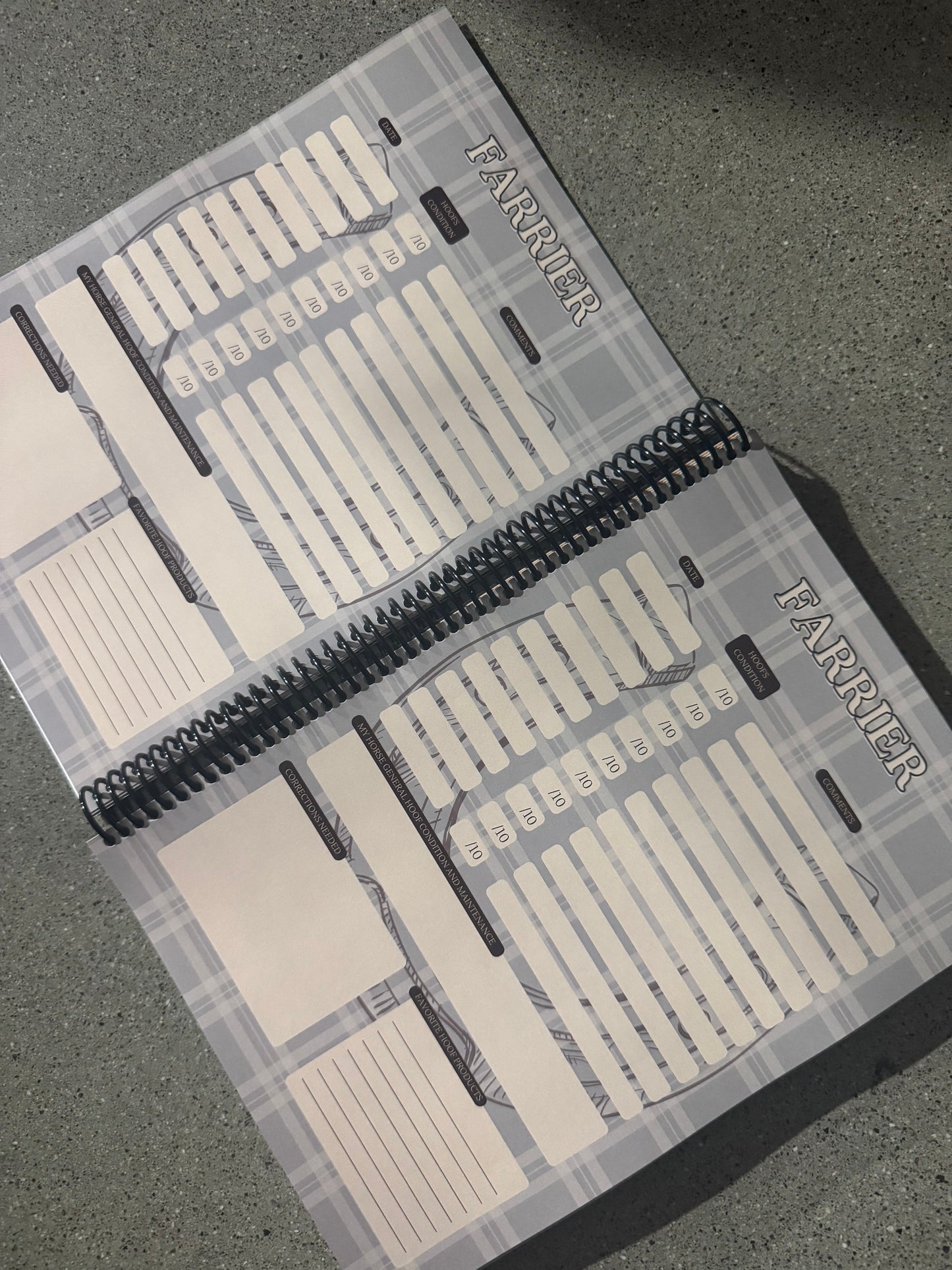 Horse training journal