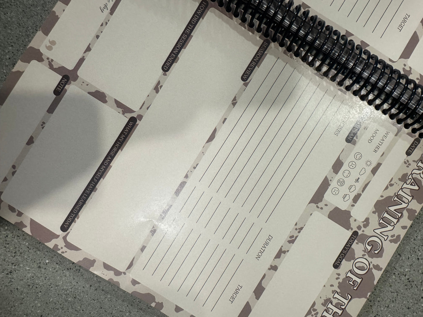 Horse training journal