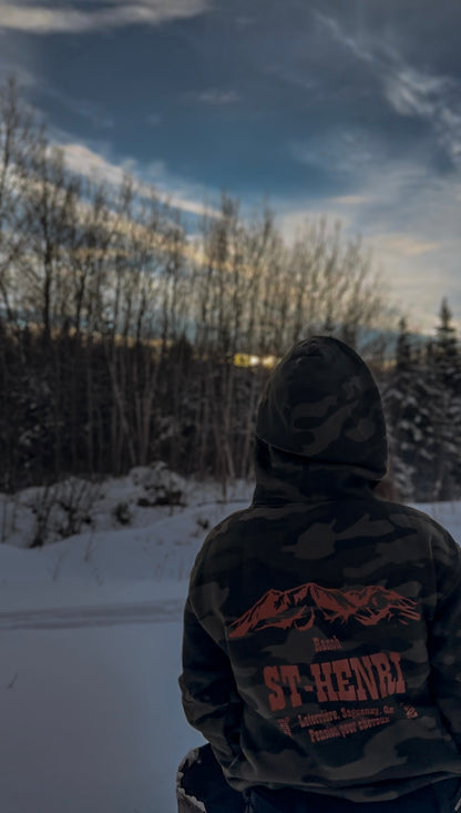 ''Coming soon'' hoodie camo