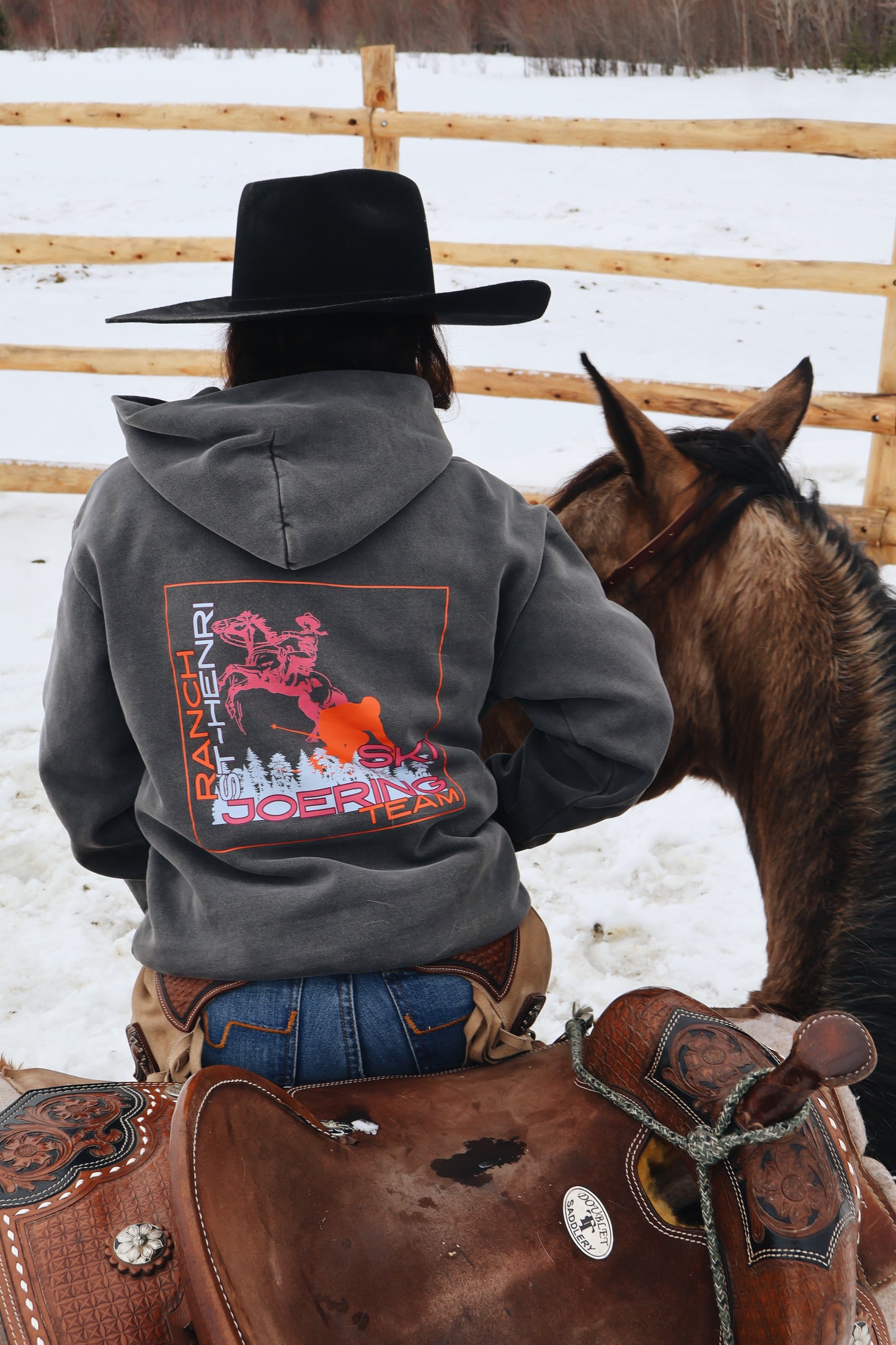Ski joering team Hoodie - Grey