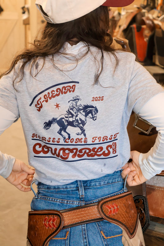 Horses come first T-shirt - Grey