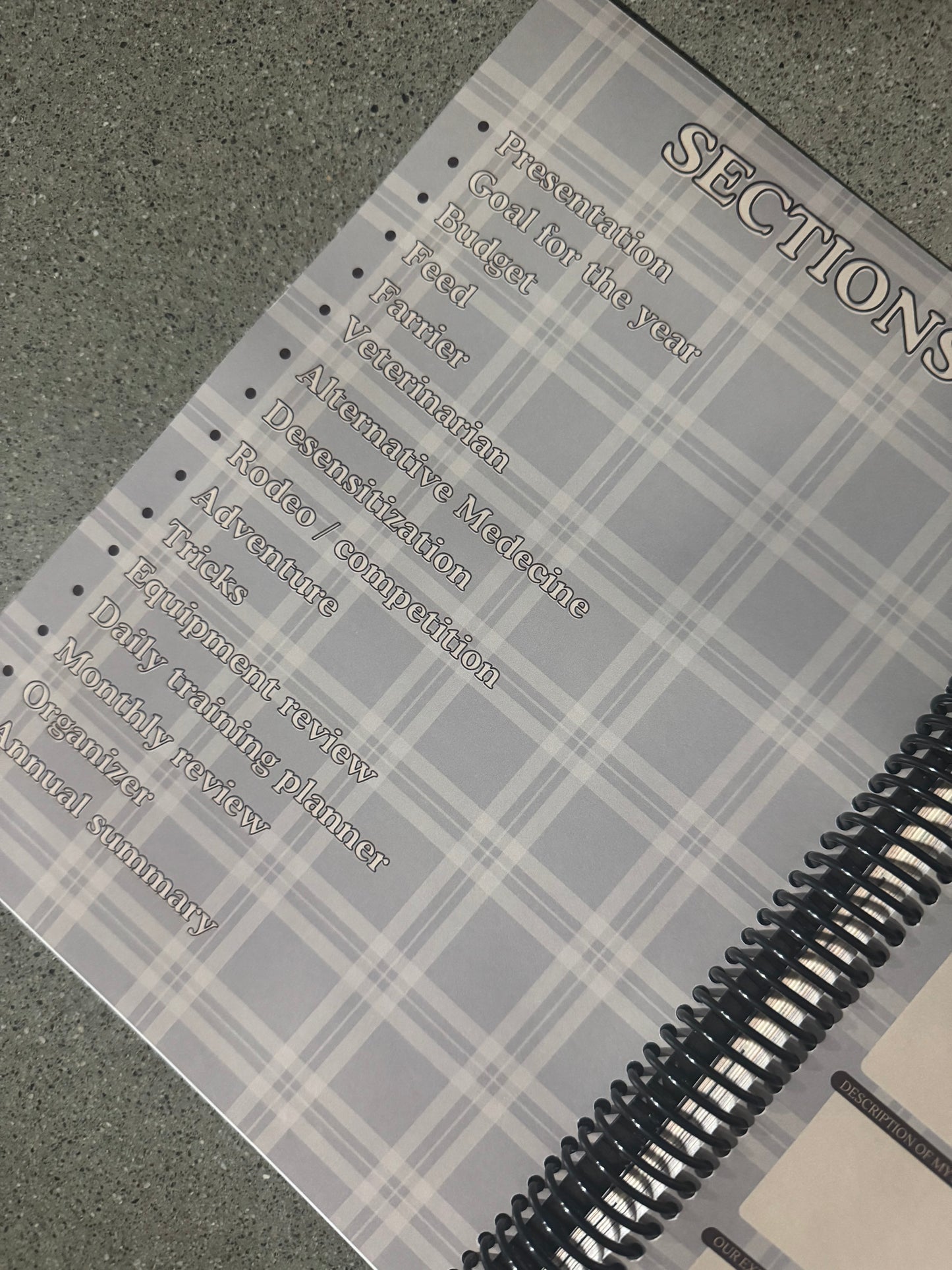Horse training journal