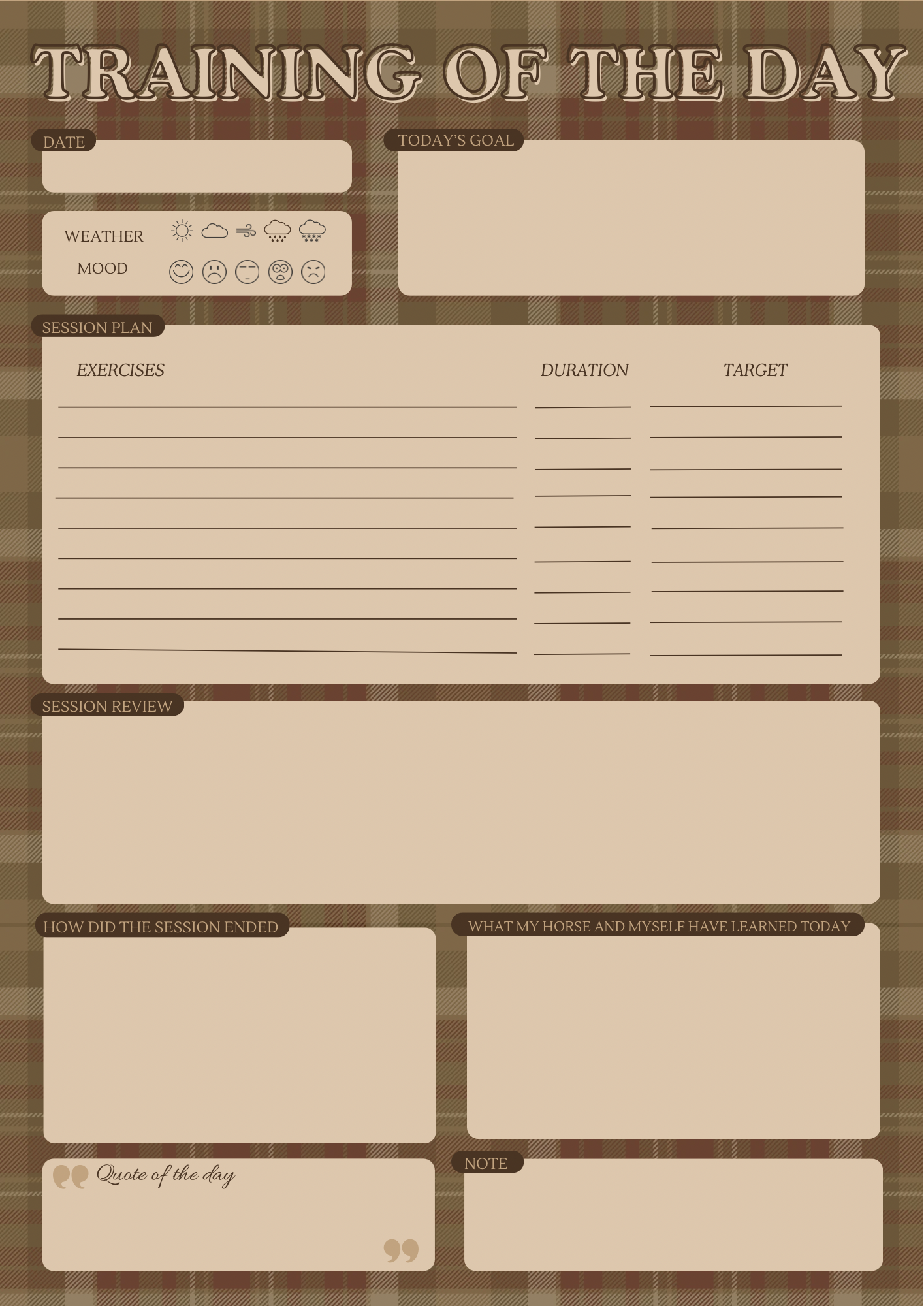 Horse training journal - Ebook