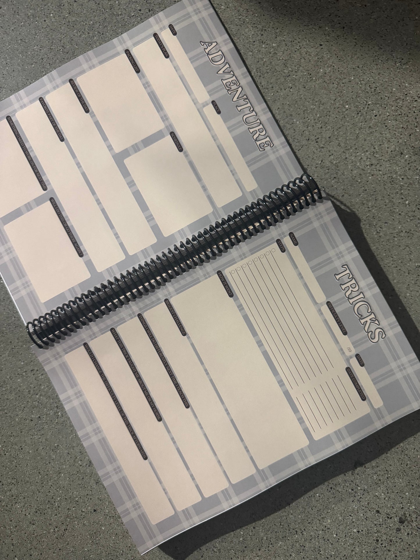 Horse training journal